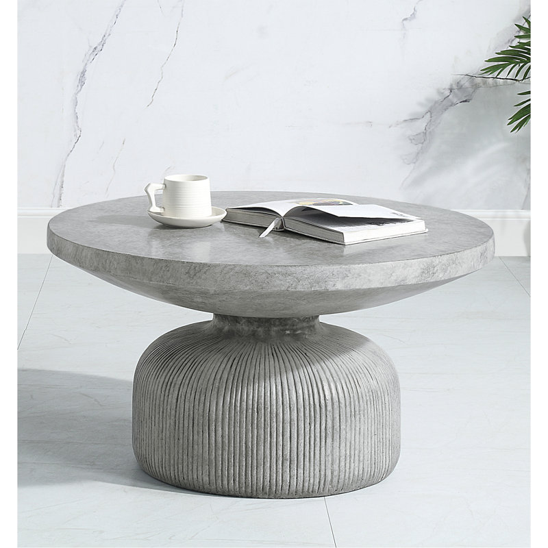 Weathered Gray Finish Coffee Table