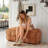 Bench Ottoman, Chenille Upholstered Footstool for Living Room and Bedroom-116326918-120193230