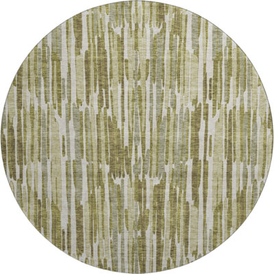 Premium Machine Washable Tweedy Olive Rug