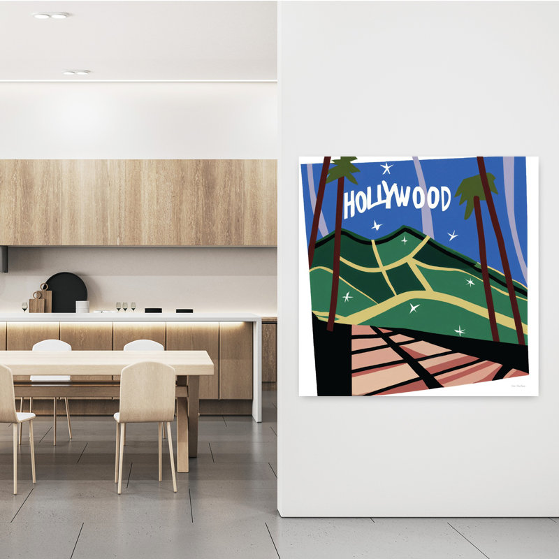 Étoiles hollywoodiennes, paysage contemporain abstrait, art naturel, H 48 po x l 48 po