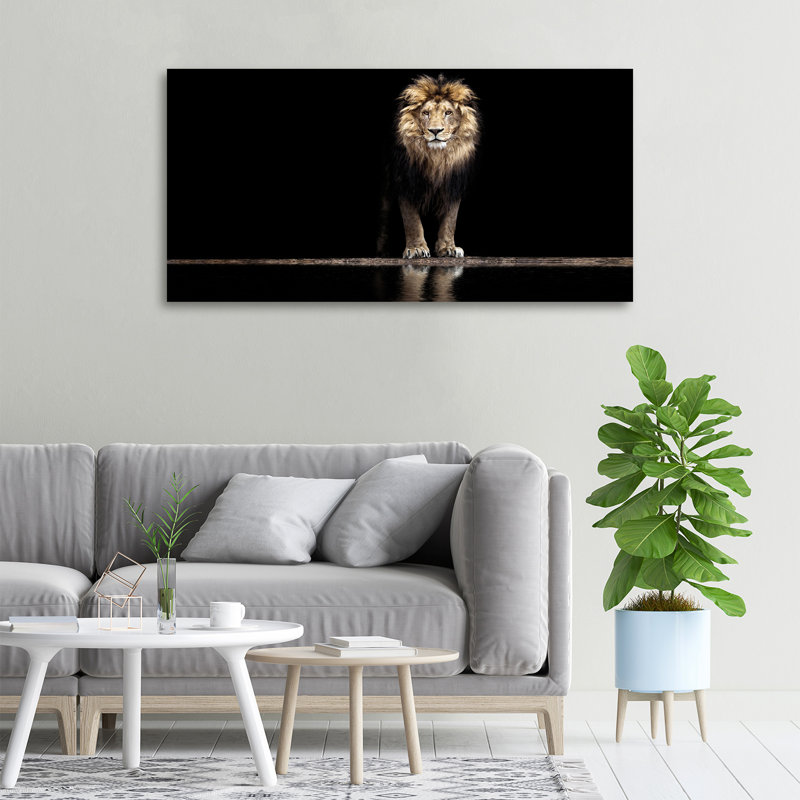 Portrait Of A Lion - No Frame Print on Canvas