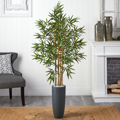 60'' Faux Bamboo Tree in Ceramic Planter