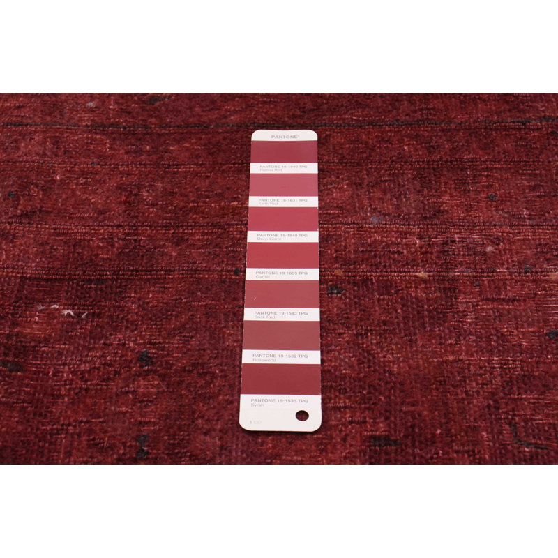Tapis unique en laine de couleur rouge 9 pi 4 po x 12 pi 10 po Wacey