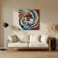 Sports, football américain, art mural gris en métal-101158226