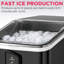 Frigidaire 26 lb Machine à glaçons de comptoir, machine à glaçons avec fenêtre transparente, noir-124760834