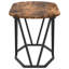 Coffee Table Engineered Wood and Metal Living Room Oval Modern Textured-740026057-740026056