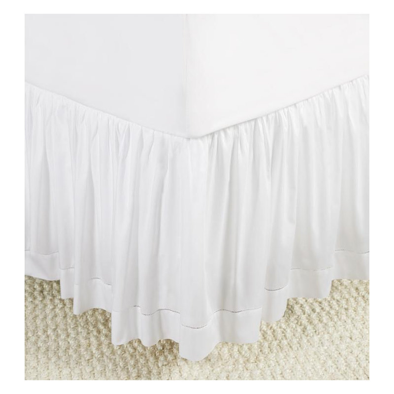Fiona Ruffled Bed Skirt, Queen, White