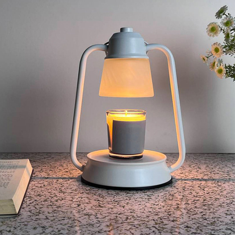 Candle Warmer Lamp Dimmable Timer Function High Stability Non-Slip Safe to Use Desktop Metal Wax Melting Warmer Lamp
