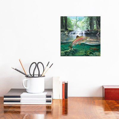 Below The First Waterfall - Wrapped Canvas Print