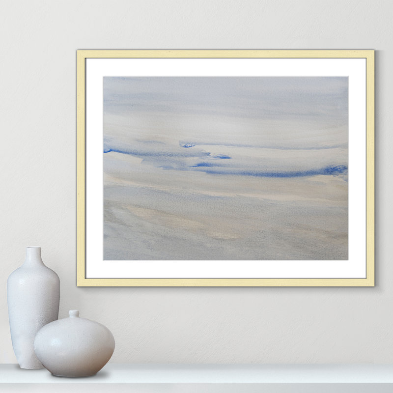 «Silent Direction Print» par S.H. Khân, L 29,5 po x H 23,5 po, Imprimé mat, Or mat
