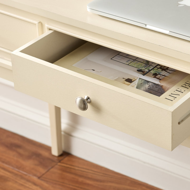 Bureau 3 tiroirs Opal, Distressed White