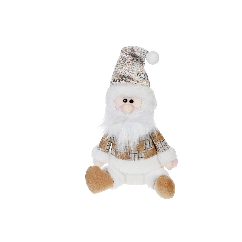 Père Noël en peluche autoportant 8,66 po - ensemble de 2