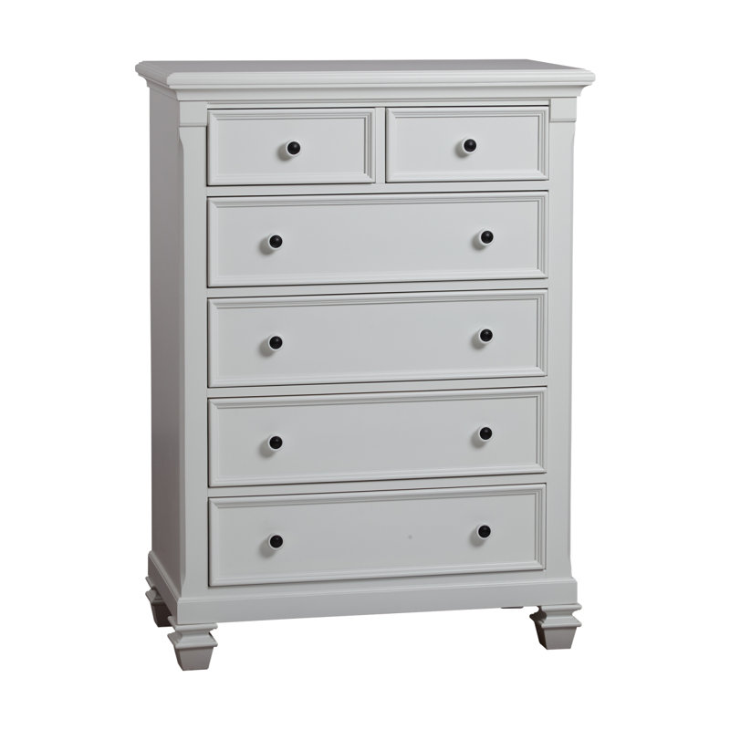 Commode 6 tiroirs Glendale blanc pur