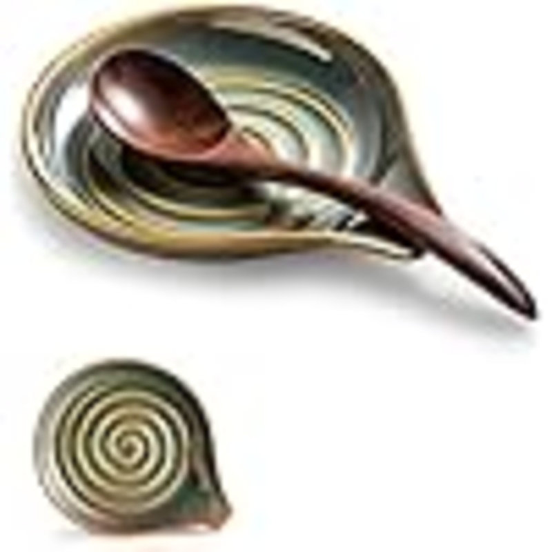 Repose-cuillère en céramique pour comptoir et cuisinière, grand porte-cuillère pour ustensiles de cuisine, résistant à la chaleur, antiadhésif, facile à nettoyer, décor de cuisine moderne