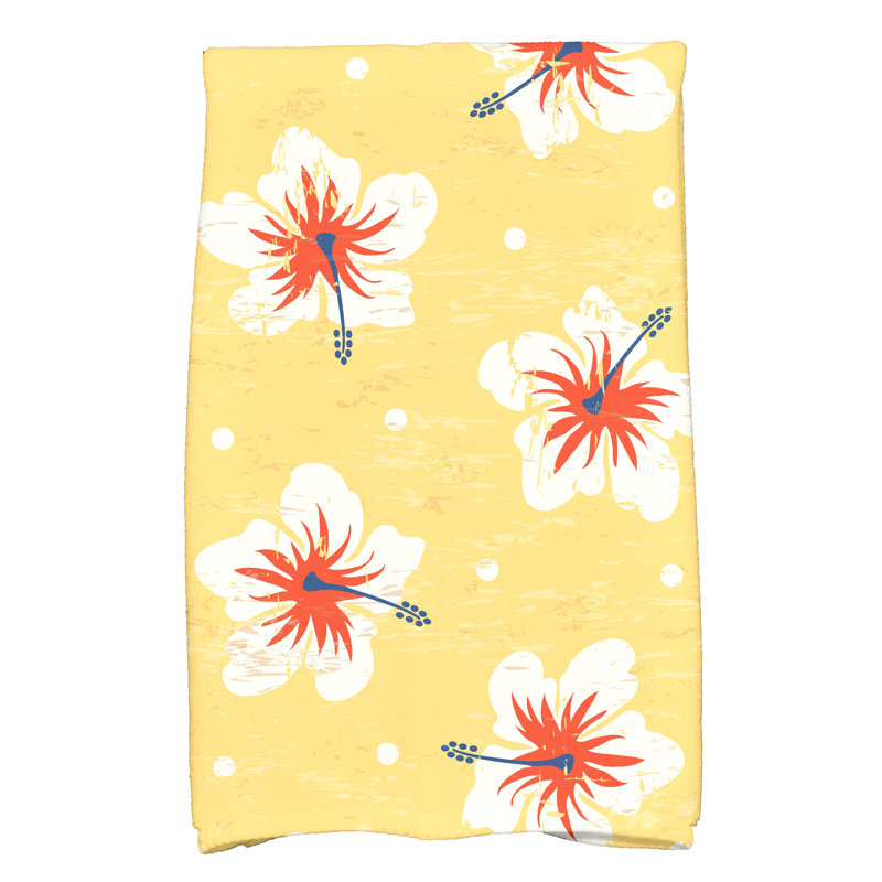 Caire Floral Tea Towel Kitchen Towel, Yellow