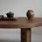 Round solid wood coffee table-104366899