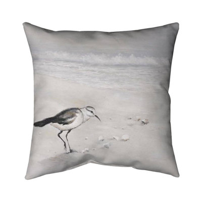 Semipalmated sandpiper - 26"x26" Throw pillow - Poly twill - Print on demand