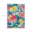 Tapis intérieur lavable floral 5 pi x 8 pi rosé et rose