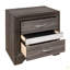 Glamour deux tons finition table de chevet cachée bijoux tiroir poli chrome chambre à coucher meubles de chambre à coucher