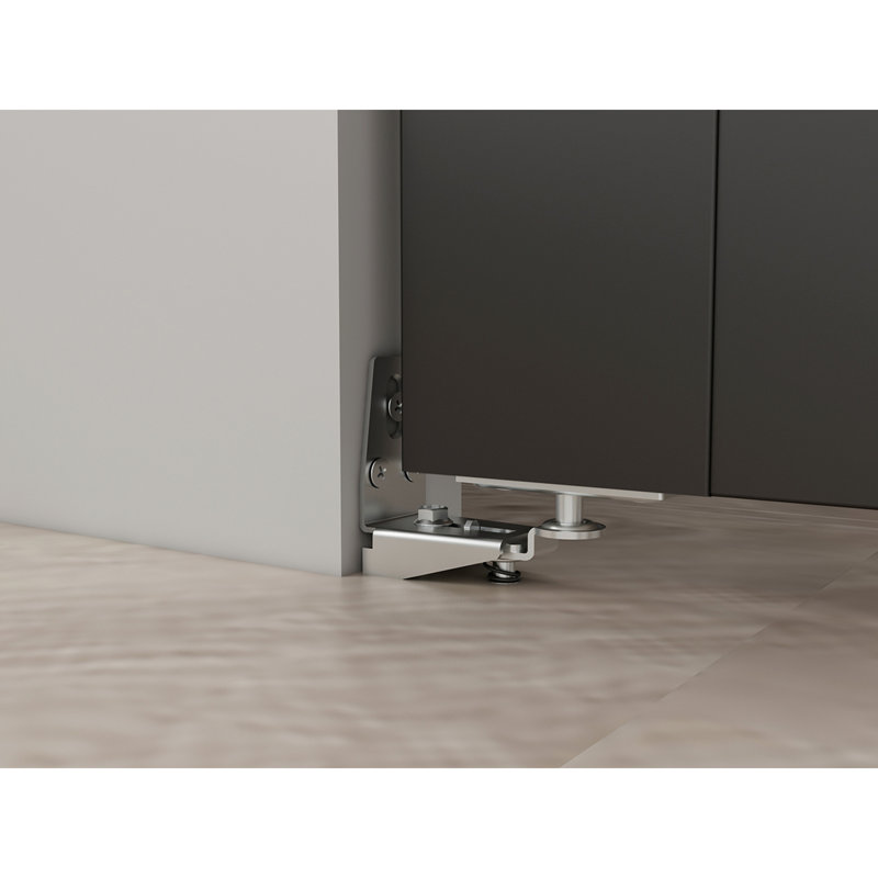 Porte pliante en panneau de fibres à densité moyenne noire 30 po x 80 po avec quincaillerie et poignée de porte, Noir