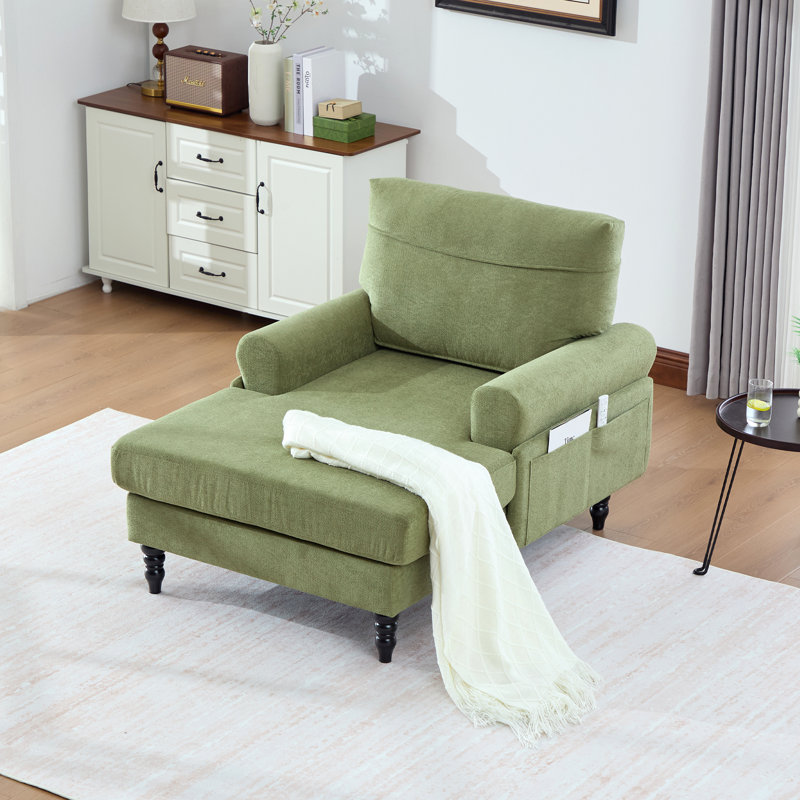 Fauteuil inclinable Chenille, Vert olive