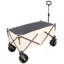 Chariot pliable de chariot de plage utilitaire robuste pour le sable avec de grandes roues, poignée réglable et porte-boissons pour le magasinage, le camping, le jardin et l'extérieur