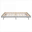 Grand lit plateforme flottant moderne gris froid, fabrication de panneau de particules, aucun sommier requis pour la chambre à coucher