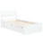 Elegant Creamy White Twin Bed With Trundle For Superior Comfort And High Gloss Headboard Bedroom Sophistication-346168691