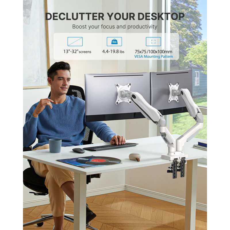 FURNINIXS Desktop Mount, White