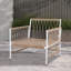Chaise longue d'extérieur 2 pièces, chaise de patio moderne avec structure en acier