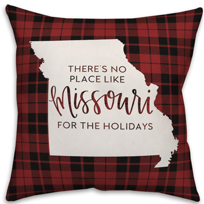  Housse de coussin «It's No Place Like Missouri for the Holiday»