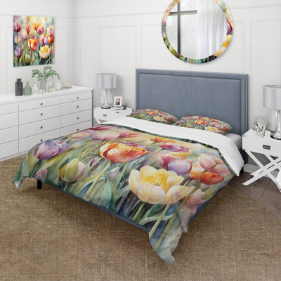 Garden of Tulips - Ensemble de housse de couette tulipe