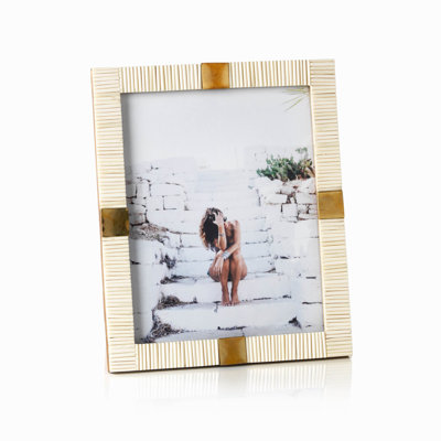 Yessenia Beige Bone Embossed Picture Frame