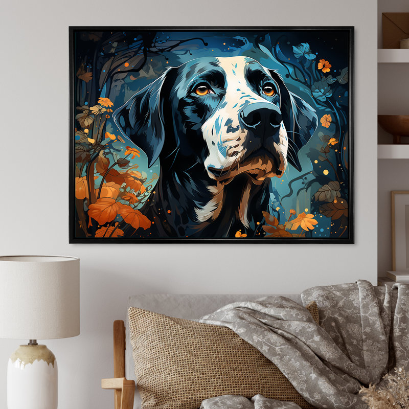 «Dalmatian Dream III», reproduction sur toile, H 24 po x l 32 po x P 1 po, Cadre flottant noir