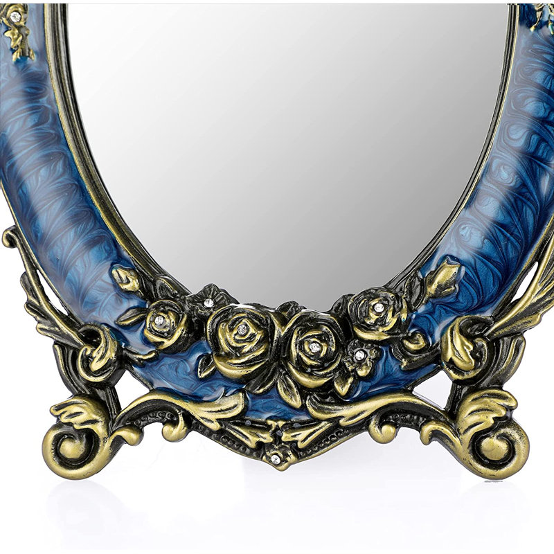 Miroir d'appoint Hoehne, Bleu