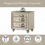 Table de chevet beige en velours