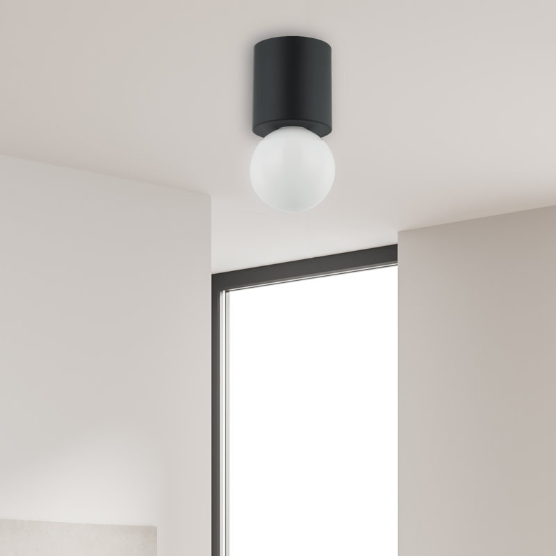 Plafonnier encastré 1 lumière Caisi, Noir