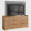 Commode 9 tiroirs l 57,9 po de large avec poignées en métal