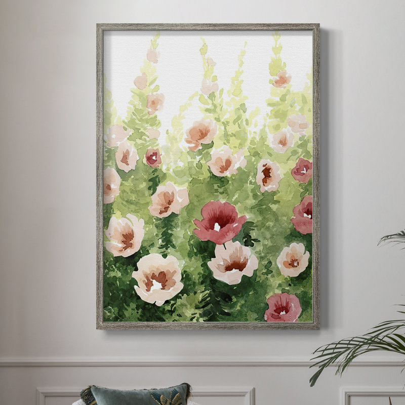 Sunlit Flora II, reproduction encadrée - bois massif, H 21 po x l 17 po