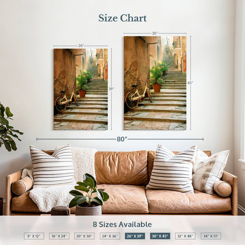 Sireci Cinque Terre Steps, 39" H x 26" W