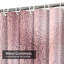 Rose Gold Foil Pink Sparkle Surface Clear Shower Curtain with 12 Hooks-862093601