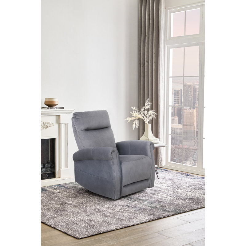 Fauteuil inclinable en tissu gris anthracite Arlen
