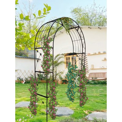 58 W x 19.2 D Steel Arbor in Black
