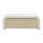 Upholstered Ottoman With Drawer, White