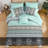 8-Piece Bohemian Striped Bedding Quilt Set Comforter and Sheet Set Soft Microfiber Complete Bedding Sets for All Season-122486572-122486567