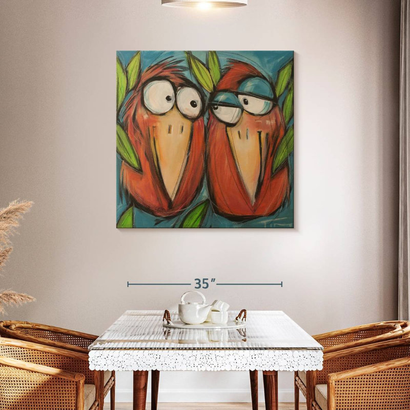 Brampt Flirting Love Birds, 39" H x 39" W