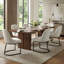 Boucle Fabric Full Back Side Chair in White