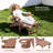 3-Level Adjustable Adirondack Chair with Retractable Ottoman and 2 Cup Holders, Folding All-Weather Outdoor Fire Pit Chair for Deck, Patio, Garden, and Backyard Use, Brown-945779437