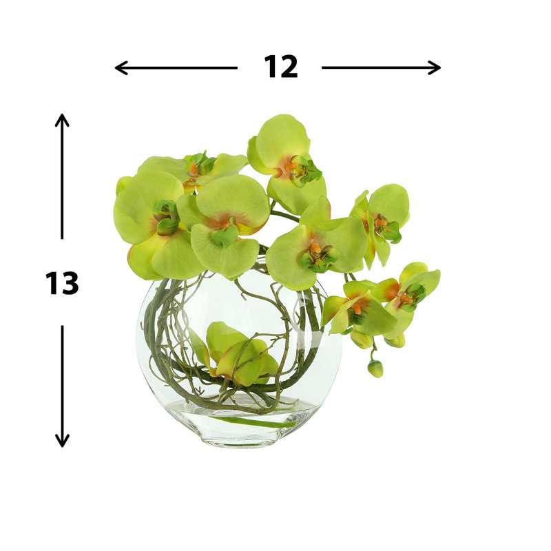 Orchid Arrangement in Glass Vase