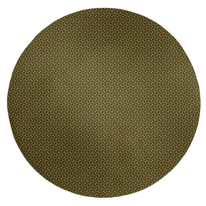 Chenille Geometric Indoor Rug, Round 5'